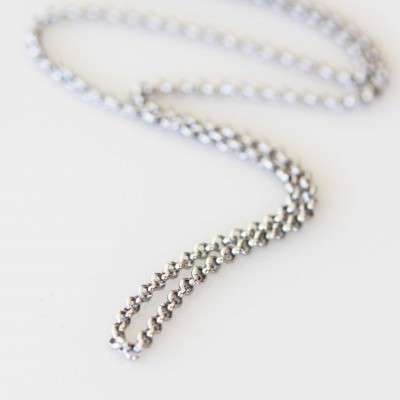2mm Rolo necklace - 22 inch (56cm) - Silver Tone